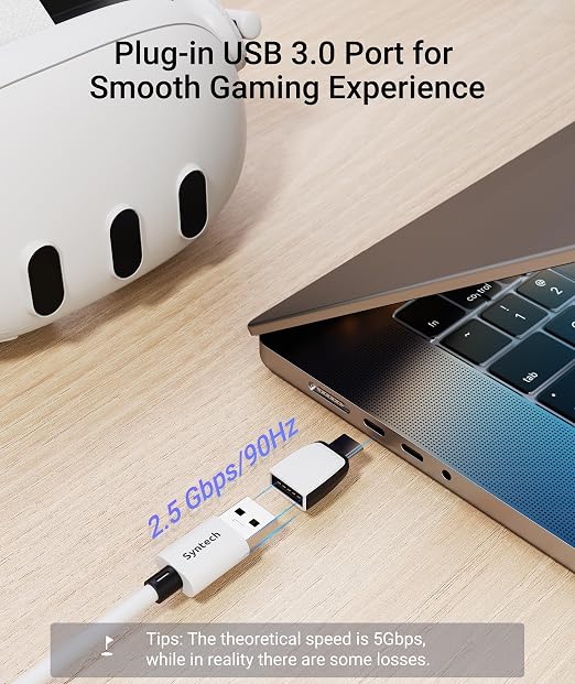 Syntech Link Cable with Charging 16FT Compatible with Oculus/Meta Quest 3S/3