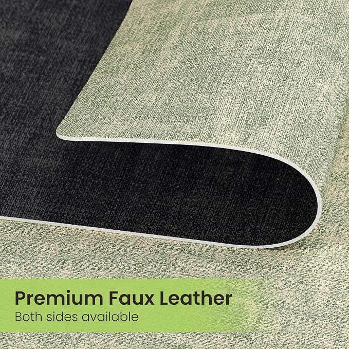 Fyvva Placemats Set of 4 Wipeable Reversible Faux Leather