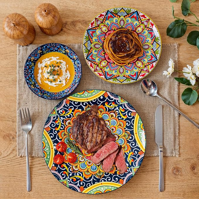 18 Pieces Dinnerware Sets, Porcelain Dishes Set
