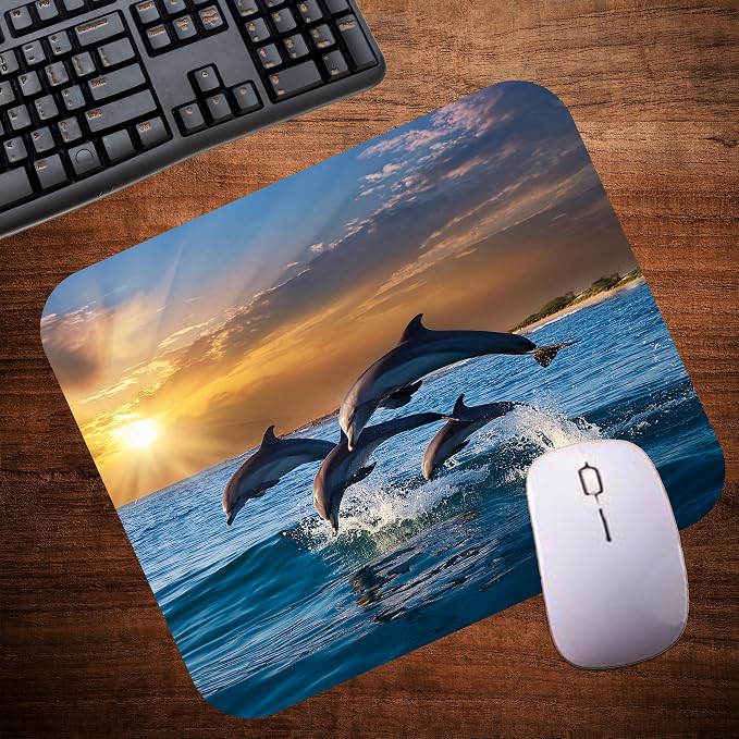 Coastal Shoreline Waves Sandy Beach Theme Mouse Pad Mat Mousepad